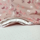 Set lenjerie de schimb pentru patut bebe 3 piese Fluturi roz (5)